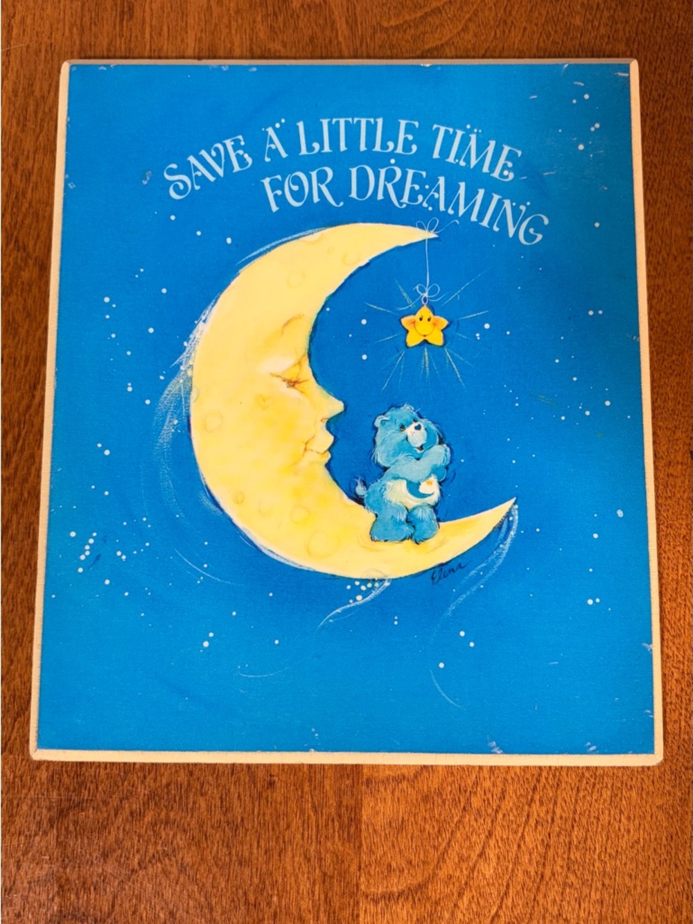 Vintage Care Bears Wall Plaque “Save A Little Time For Dreaming” 1982